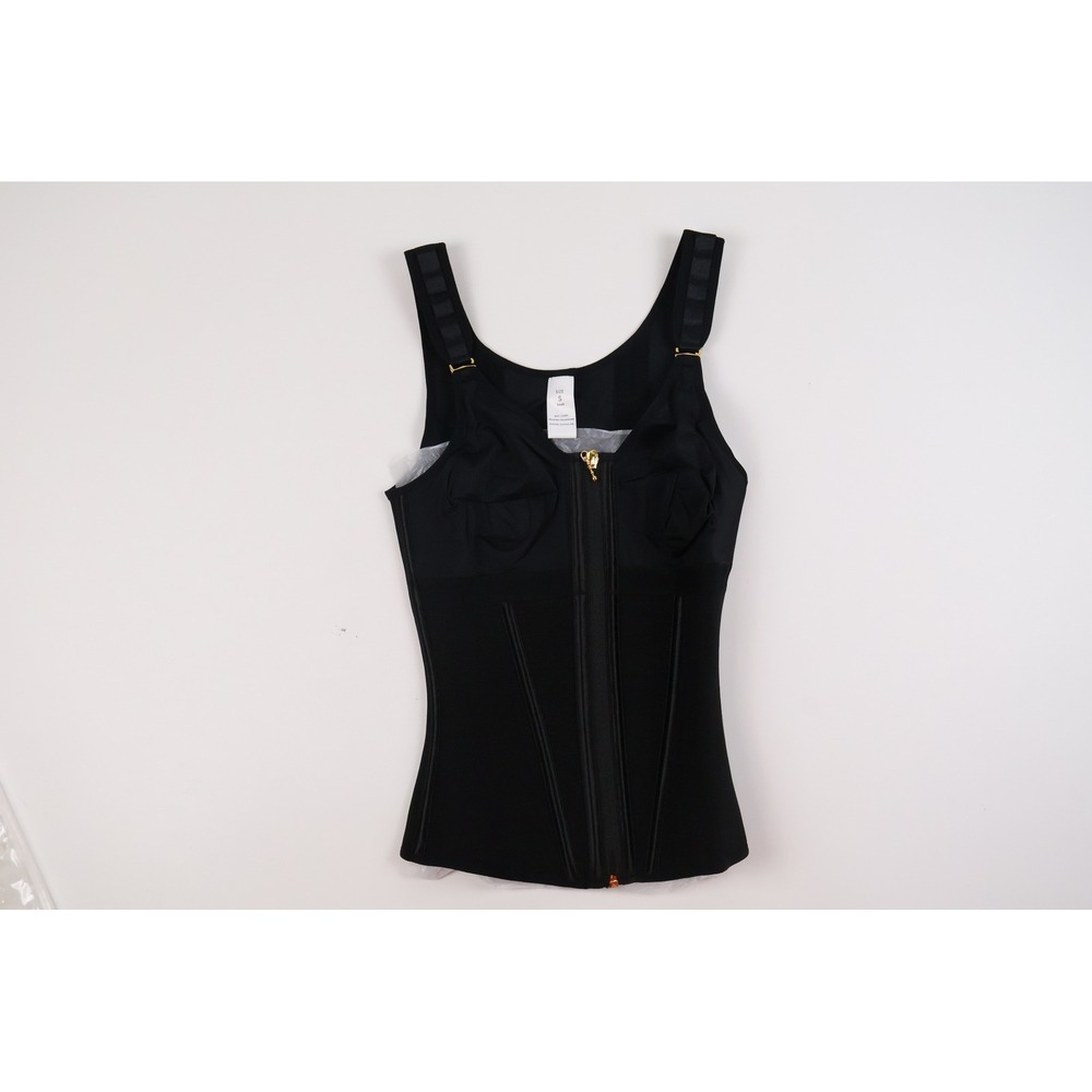 Shapshe Shapewear Compression Vest Waist Trainer Black Solid Small NEW